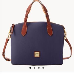 Dooney & Bourke Pebble Grain Celeste Satchel Midnight Blue brand new with tags.